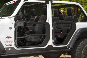 Jeep Wrangler JK Front Tube Doors - Rugged Ridge - Rugged Ridge Fortis - Satin Black - 2018